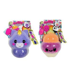 Fluffie Stuffiez Unicorn & Ice Cream Pull To Reveal Surprise Plush Bundle Of 2